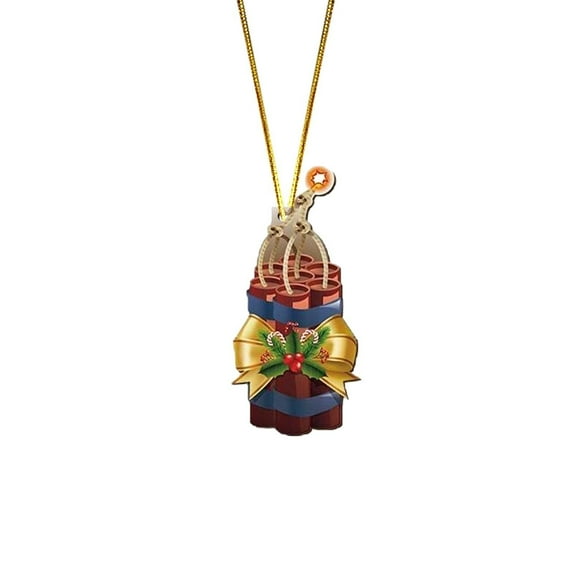 Sunxin One Pendant Christmas Western Cowboy Ornaments Wood Hanging Tree Hat Ornament Holiday for Xmas Shelf Table Decoration