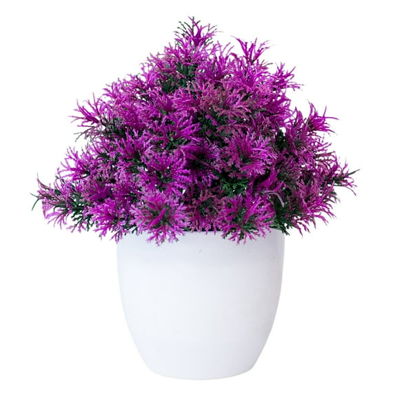 Sunxin One Pot of Artificial Flowers Lifelike Artificial Jasmine Bonsai Potted Plant for Home Tabletop Decor Realistic Green Ornamental for Interior Decoration