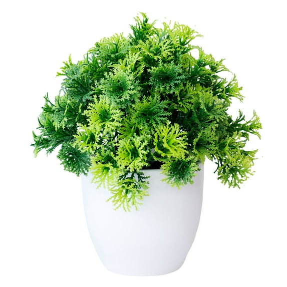 Sunxin One Pot of Artificial Flowers Lifelike Artificial Jasmine Bonsai Potted Plant for Home Tabletop Decor Realistic Green Ornamental for Interior Decoration