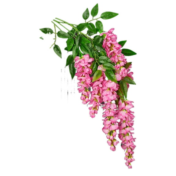 Sunxin Pink Artificial Wisteria Vinesartificial Wisteria Vine Garland Feet Piece Ratta Hanging Flowers for Home Garden Wedding Décor