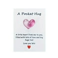 thumbnail image 1 of Sunxin Pink Stone Cardpocket Hug Heart with Greeting Cards Ittle Heart Pocket Hug Carry Heartwarming Message to Hug Whoever Needs Cute Decorations Gift for Birthday Valentines Thanksgiving, 1 of 5