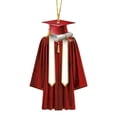 thumbnail image 1 of Sunxin Red 2025 Graduation Uniform Decorative Pendant2D Flatten Acrylic Ornament Graduation Ornament 2025 College Graduation Grad Class of 2025 High School Graduation, 1 of 9
