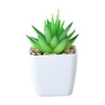 thumbnail image 1 of Sunxin Simulated Succulent Plant Small Potted Plant Fplants Artificial Potted Faux Plant in Square White Pots for Home Bathroom Desk Shelf Decor, 1 of 9