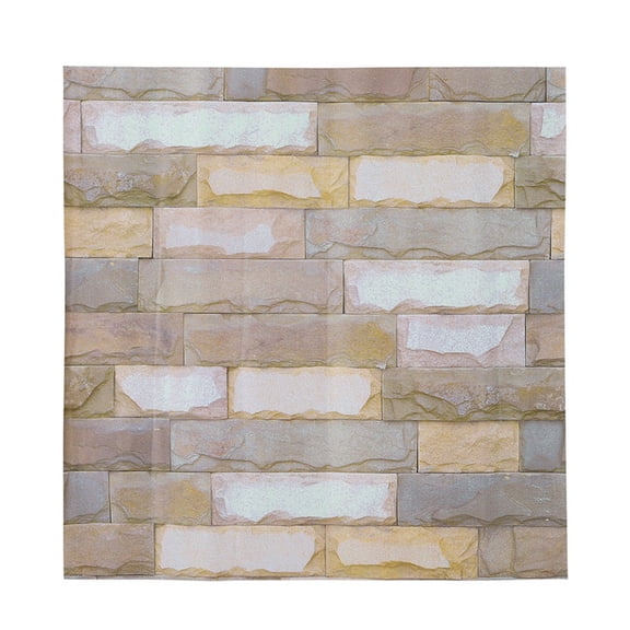 Sunxin Wall Stickers Decor Stone Wall Sticker Rustic Home Effect Brick Adhesive 3D Home Decor, 1 Wall Sticker