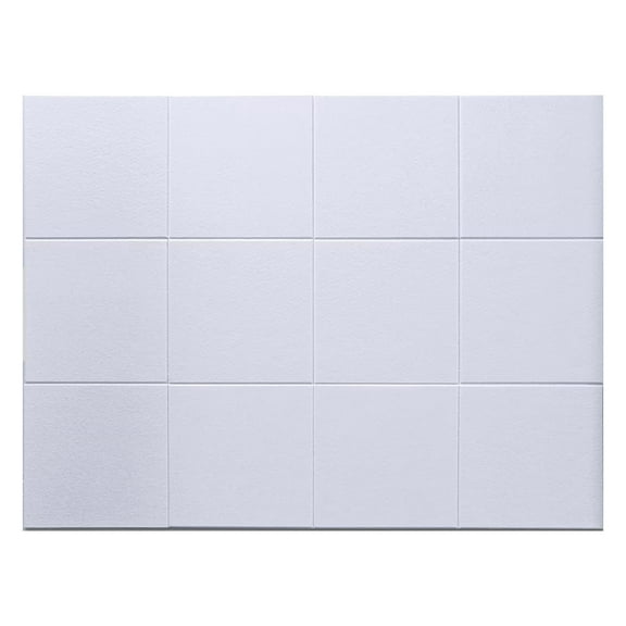 Sunxin White Self-Adhesive Felt Board Background Wall and Photo Wallsoft Wood Board Substitute 11.7 Inches X 11.7 Inches Wall Tile Bulletin Board Six Colors 0.35 Inches
