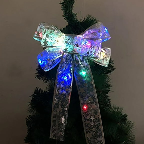 Sunxin the Christmas Tree Is Decorated with A Lit Bowled Christmas Tree Ornaments Ribbon Bows for Home Christmas Tree Wreaths Decoration