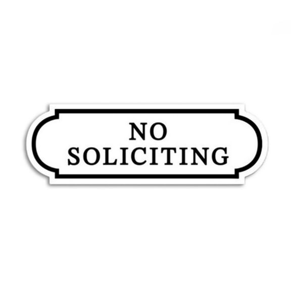 Sunxin the No Soliciting Logo Sticker Is Whiteno Soliciting Label Pvc Sticker Home Door Doorbell Sticker