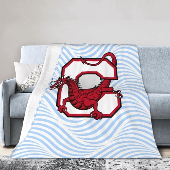Suny A Cortland Logo Fleece Blanket, Very Soft Microfiber Flannel Blanket for Couch Warm and Cozy for All Seasons