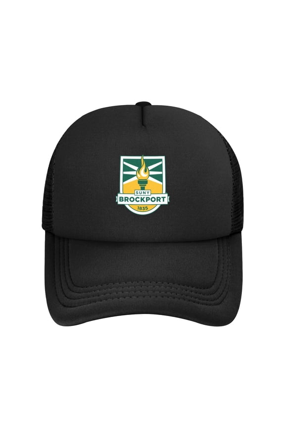 Suny College At Brockport Solid Color Lightweight Adult Mesh Baseball Cap