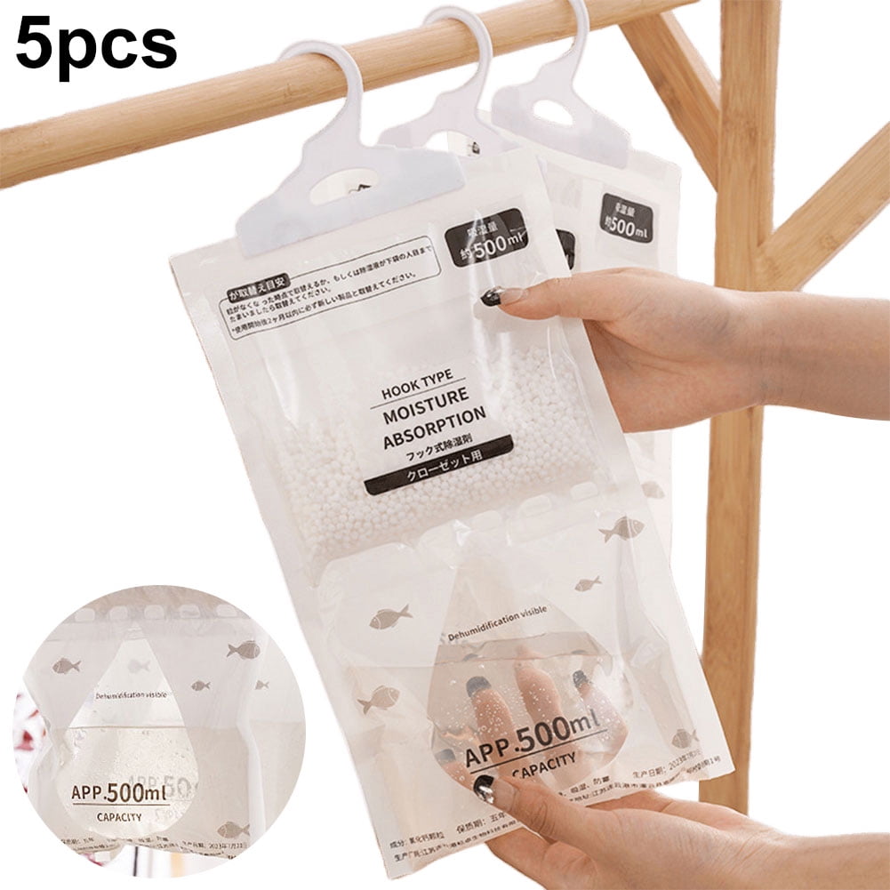 SunyaMood 5 Packs Moisture Absorbers Hanging Moisture Absorbing Bag ...