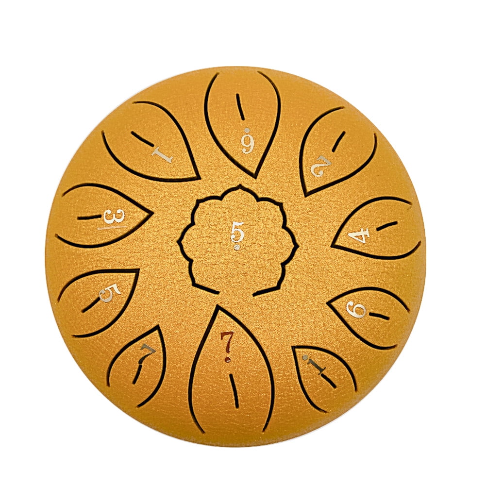 SunyaMood 6 inch 11 Tune Musical Instrument Steel Tongue Drum for
