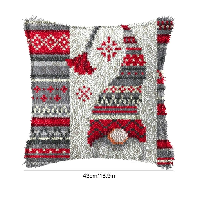 SunyaMood Christmas Items, 17x17inch Latch Hook Kits Cotton Blended