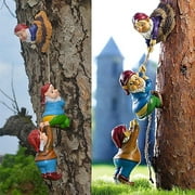 SunyaMood Climbing Gnome Statue Garden Gnome 2.73 inch Garden Statue