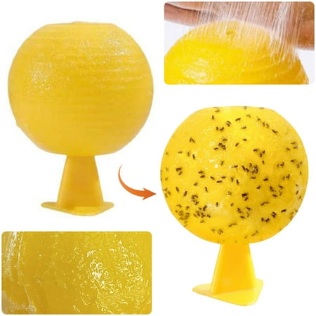 Yucurem Fruit Fly Traps Sticky Traps Citrus Shaped for Indoor Outdoor (A)