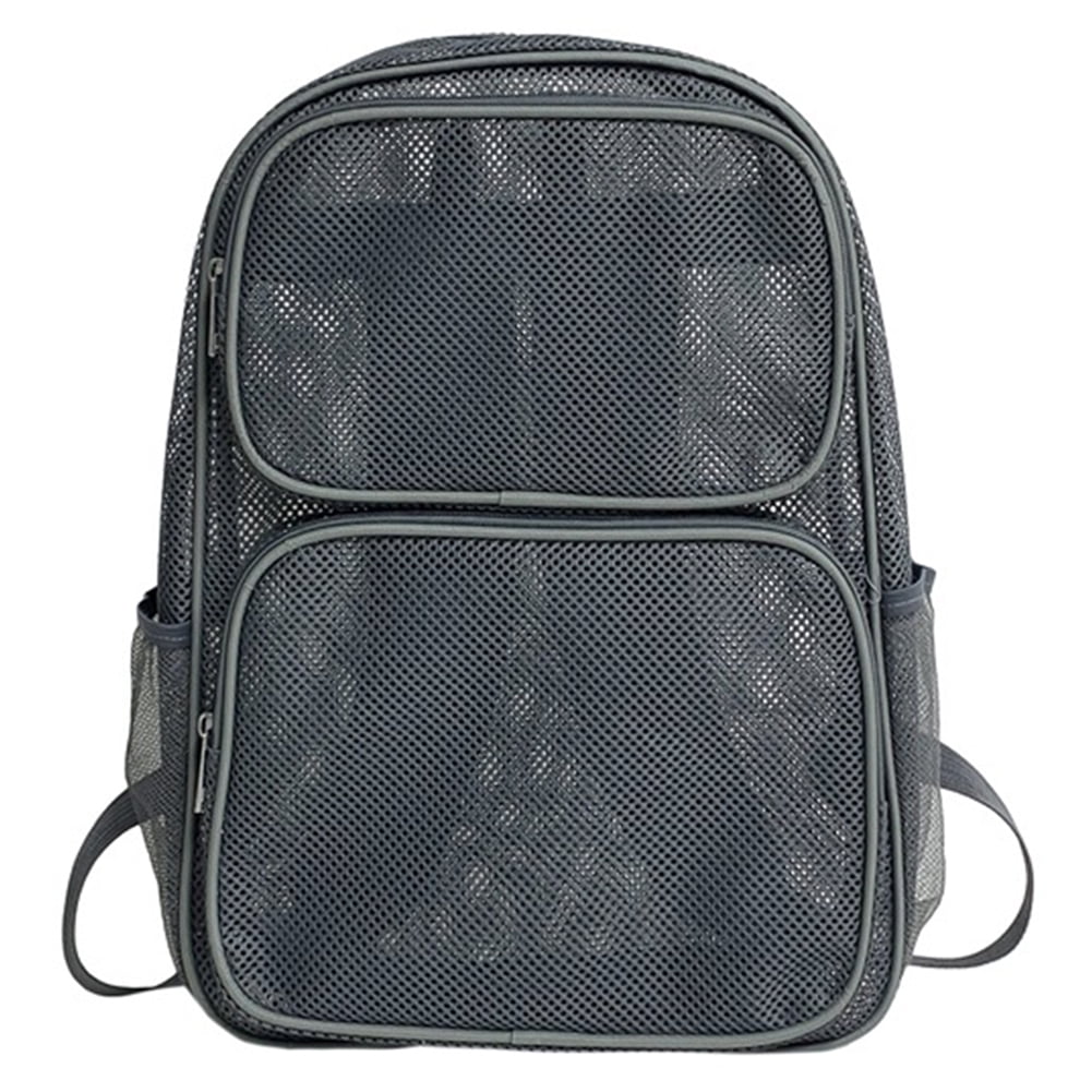 SunyaMood Large Mesh Backpack College Backpack Breathable for Beach Fitness Grey Walmart