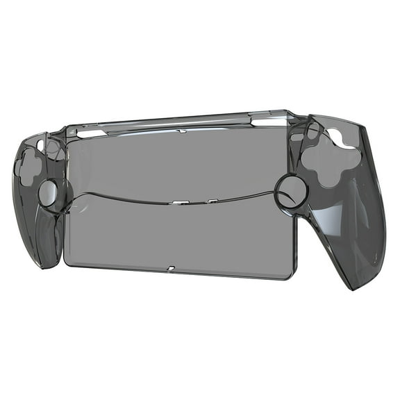 SunyaMood Transparent Protective Case Shockproof PC Washable for PS5 Portal (Black)