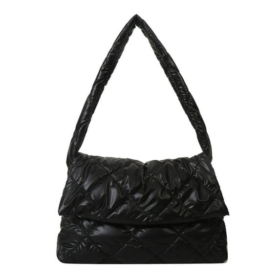 SunyaMood Women P fy Tote Bag Lar Capacity NewTrend Quilted Big Handbags (Bla )