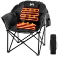 thumbnail image 1 of Sunyrisy Oversized Heated Camping Chair, Folding Outdoor Chair with 3 Heat Settings, Dual-Zone Heating, Supports up to 500 lbs, Portable Heated Chair for Camping, Fishing and Sports Events, 1 of 7