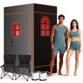 thumbnail image 1 of Sunyrisy 2-Person Portable Infrared Sauna Box, 2400W Total (2x1200W Steamers), Red Light Therapy, 1 of 8