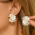 thumbnail image 1 of Sunyuer 14K Gold Plated Little Daisy Earrings Studs for Women Petite Flowers Studs Earrings, 1 of 5