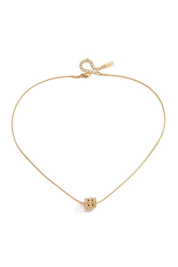 18K Gold Plated Stainless Steel Love Road Snake Chain Necklace - Trendy & Durable Good Luck Jewelry