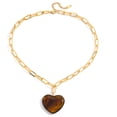 thumbnail image 1 of Sunyuer 18K Gold-Plated Stainless Steel & Resin Heart Pendant Necklace for Women - Classic & Versatile Fashion Jewelry with Fade-Resistant Finish, 1 of 7