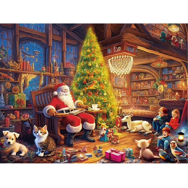 Sunyuer 500 Piece Puzzle for Adult Santa Claus Jigsaw Puzzle