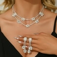 thumbnail image 1 of Sunyuer Bridal Wedding Jewelry Set Rhinestone Necklace Earrings Sets Formal Prom Costume Jewelry Sets for Women and Brides, 1 of 5