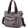 thumbnail image 1 of Sunyuer Canvas Tote Bag for Women, Crossbody Bag Handbag with Zipper Shoulder Bag for Shopping Travel Work, 1 of 7