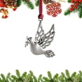 thumbnail image 1 of Sunyuer Christmas Ornaments, Solid Pewter Christmas Tree Ornament Handcrafted Metal DIY Hanging Craft Collectibles for Christmas Trees Home Party Party Gifts (Dove), 1 of 7