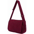 thumbnail image 1 of Sunyuer Corduroy Crossbody Bag for Women, Large Capacity Retro Messenger Bag, Casual Lazy Style Shoulder Handbag, Adjustable Strap Lightweight Daily School Travel Purse, 1 of 7