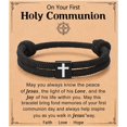thumbnail image 1 of Sunyuer Cross Braided Rope Bracelet for Men, Christmas Valentines Graduation Easter Christian Baptism Gifts Couples Son Daughter Brother, 1 of 6