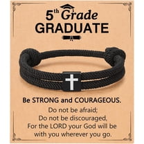 Sunyuer Cross Braided Rope Bracelet for Men, Christmas Valentines Graduation Easter Christian Baptism Gifts Couples Son Daughter Brother