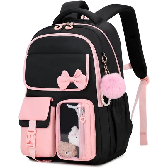 Sunyuer Cute Aesthetic Backpack for Women, College Laptop Backpacks Kawaii Preppy Multiple Pockets Waterproof Large Daypack