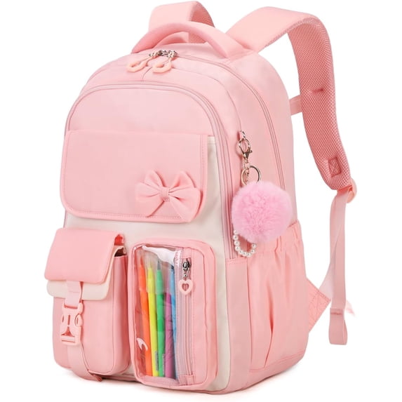 Sunyuer Cute Aesthetic Backpack for Women, College Laptop Backpacks Kawaii Preppy Multiple Pockets Waterproof Large Daypack