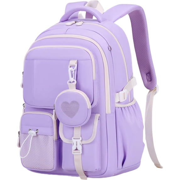 Sunyuer Cute Aesthetic College Backpacks Large 15.6 Inch Laptop Bag Preppy Casual Bookbag for Women Travel Daily Use