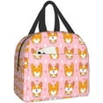 thumbnail image 1 of Sunyuer Girls Cute Corgi Pattern Insulated Waterproof Oxford Cloth Reusable Lunch Bag, 1 of 7