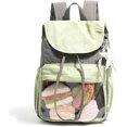 thumbnail image 1 of Sunyuer Cute Ita Bag Backpack for Women, Lightweight Nylon Drawstring Flap Backpack with Clear PVC Window, Casual Aesthetic Backpack, Multi Pocket Daypack for Travel Daily(Green), 1 of 8
