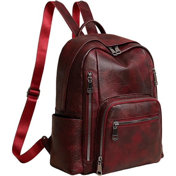 Sunyuer Daily Use Backpack Purse for Women PU Leather Travel Back Pack Fashion Multipurpose Design Shoulder Bags Handbag