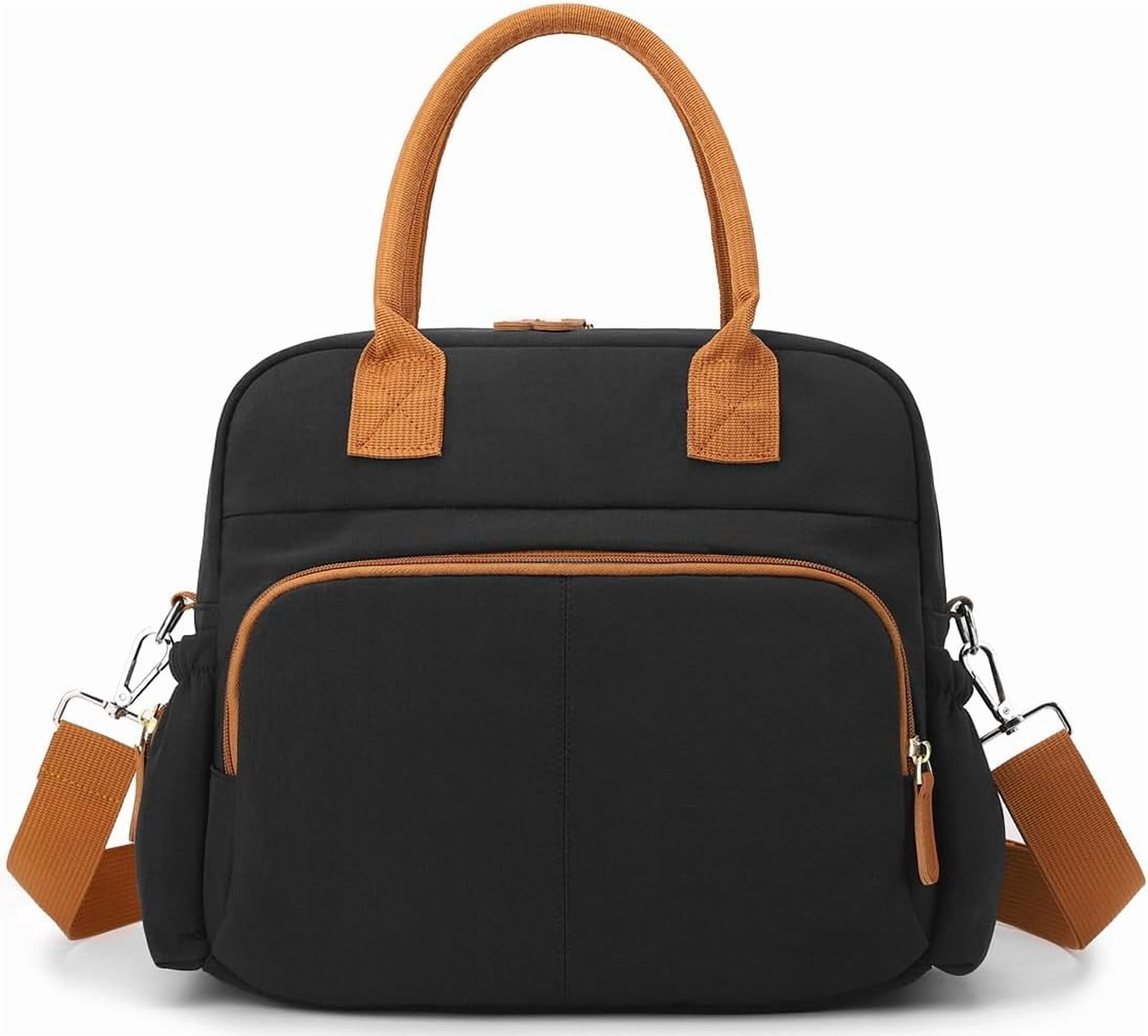 Sunyuer Diaper Bag Tote, Travel Stylish Mommy Bag with Stroller Clips, Large Capacity Hospital Bag for Labor and Delivery