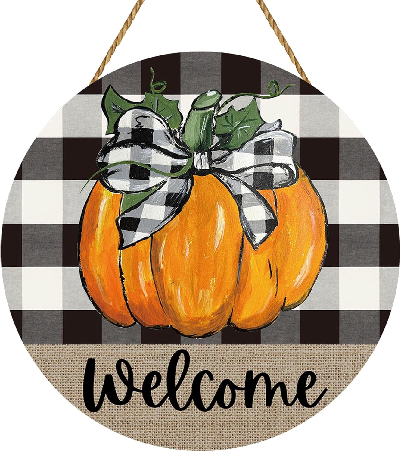 Cartello Decorativo In Legno Happy Thanksgiving – 30x13 Cm Con Corda, Zucca E Tacchino, Per Decorazioni Autunnali Di Portico, Ingresso E Casa - 6