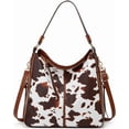 thumbnail image 1 of Sunyuer Handbags Women Fashion Leopard Cow Pattern Shoulder & Crossbody Purse Top Handle Satchel Purses Synthetic Leather Wallet, 1 of 8