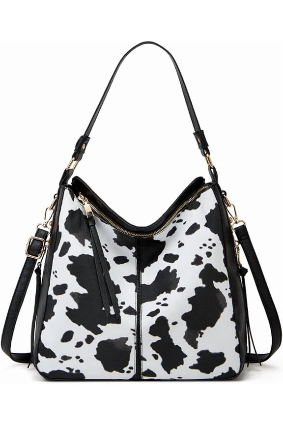 Handbags Women Fashion Leopard Cow Pattern Shoulder & Crossbody Purse Top Handle Satchel Purses Synthetic Leather Wallet