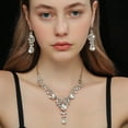 thumbnail image 1 of Sunyuer Jewelry Set Sparkly Rhinestone Necklace Earrings Sets Prom Costume Bridal Jewelry Set for Women, 1 of 6