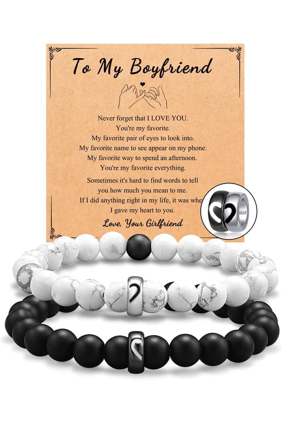 Matching Couple Ring Bracelets for Boyfriend Girlfriend Husband Wife Valentines Anniversary Birthday Engagement Gifts