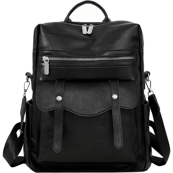 Sunyuer PU Leather Backpack Purse for Women | Anti-theft Stylish & Functional Ladies Shoulder Bag Handbag Suitable for Work, Travel, and Daily Use