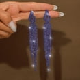 thumbnail image 1 of Sunyuer Prom Earrings Jewelry Sparkly Rhinestone Earrings for Women Long Tassel Bling Crystal Chandelier Earring Prom Dress Outfit Accessories Wedding Guest Dresses for Women, 1 of 7
