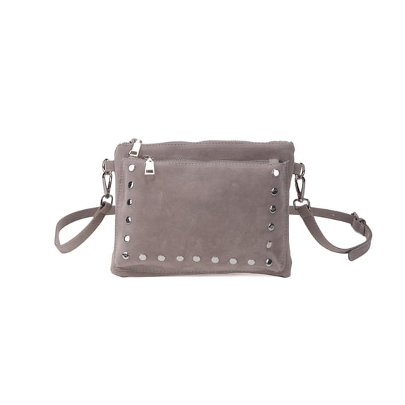 Sunyuer Punk Style Rivet Small Square Shoulder Bag - Crossbody Commuter Handbag with Dual Pockets, Portable and Stylish