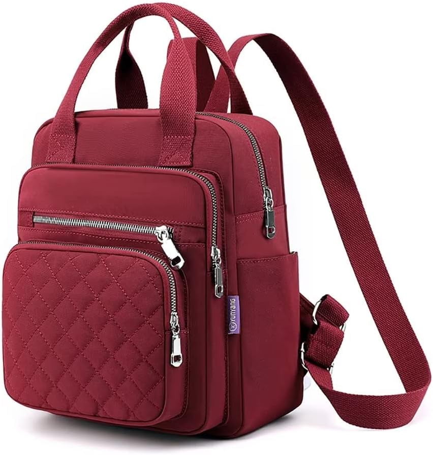 Sunyuer Quilted Nylon Backpack for Women, Casual Square Bag  display picture 3