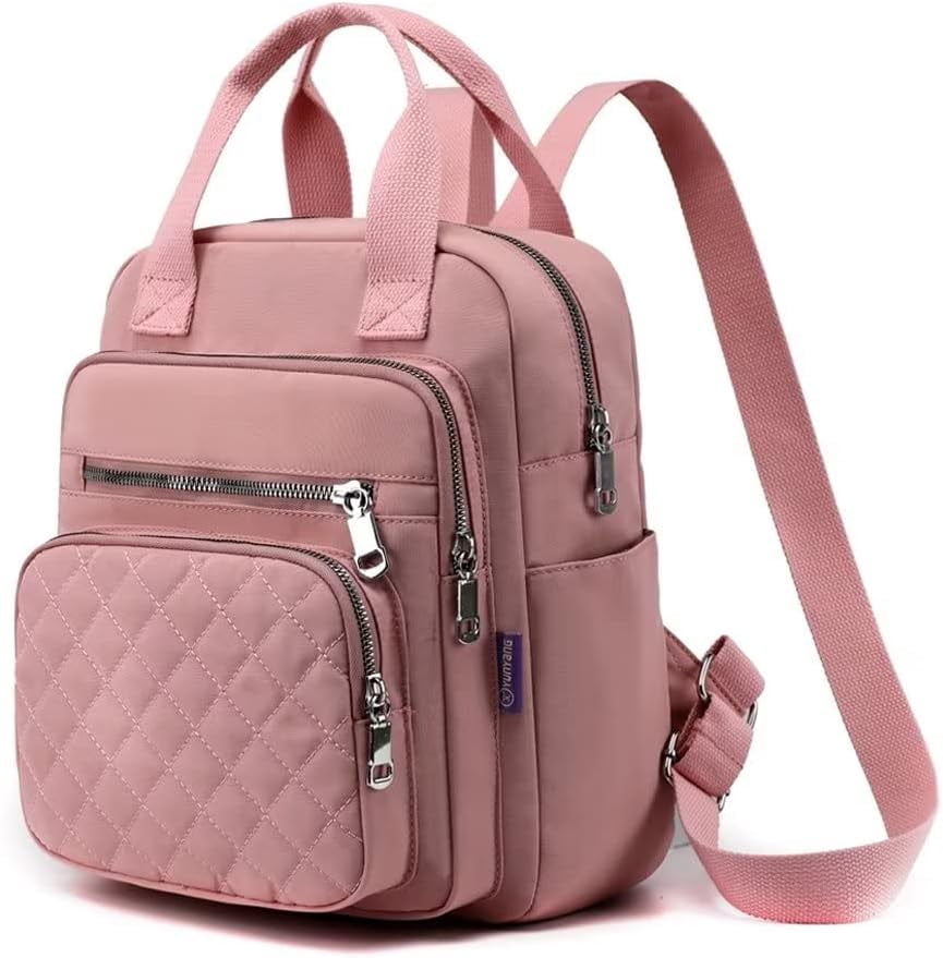 Sunyuer Quilted Nylon Backpack for Women, Casual Square Bag  display picture 2